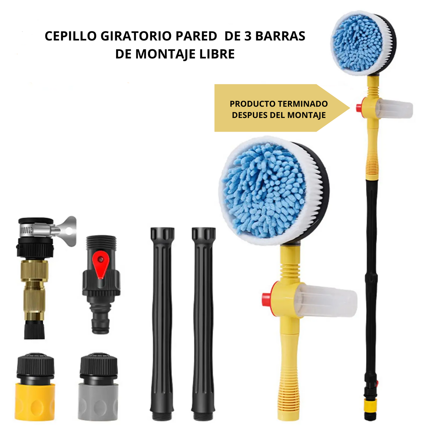 POWERSPIN™ Cepillo giratorio para lavado de autos.